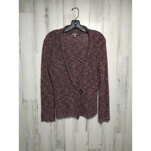 J Jill Women's Small Purple Textured Cardigan